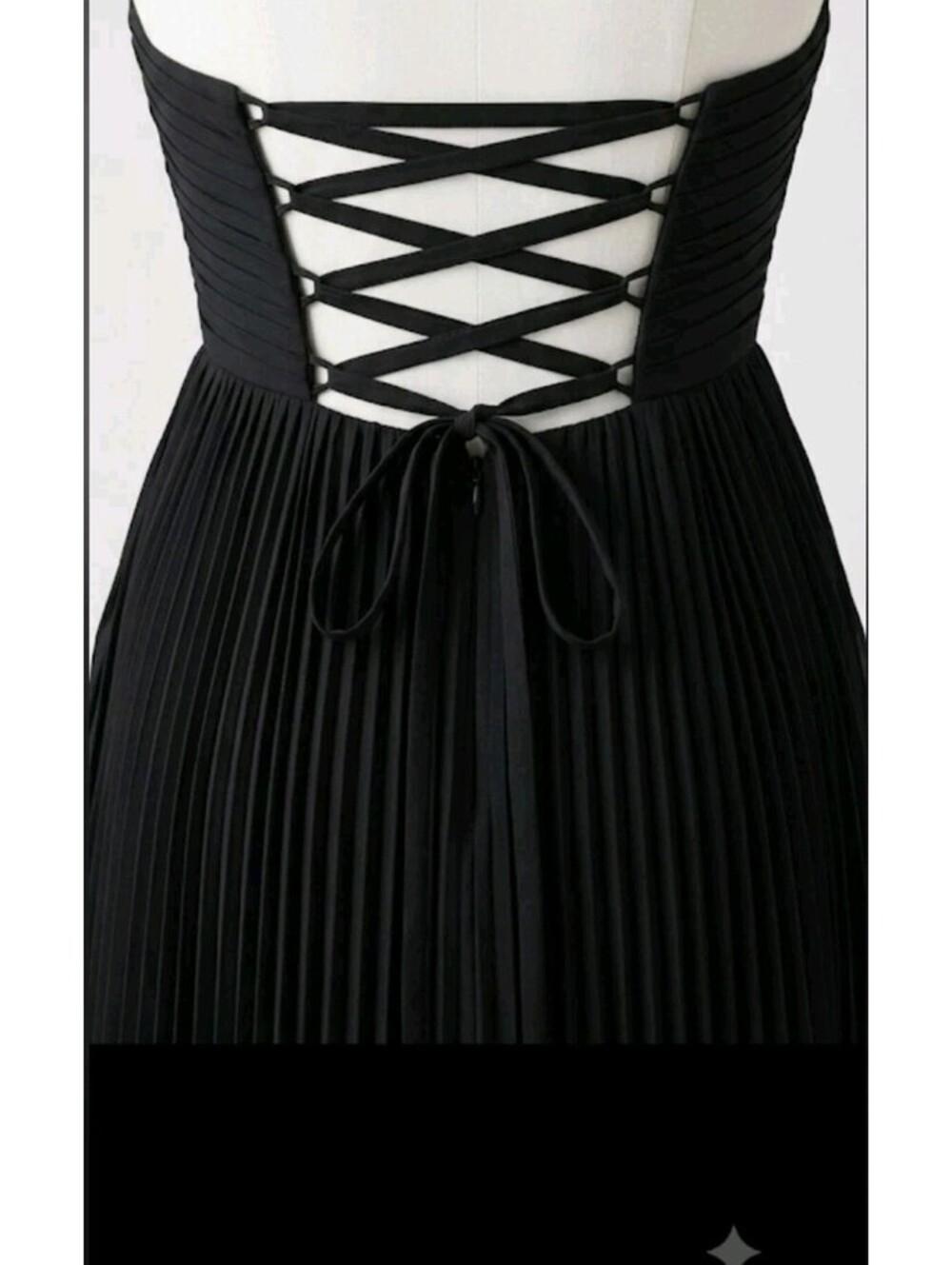 Black pleated strapless Maxi formal gown & shawl Size 12 - Picture 6 of 6